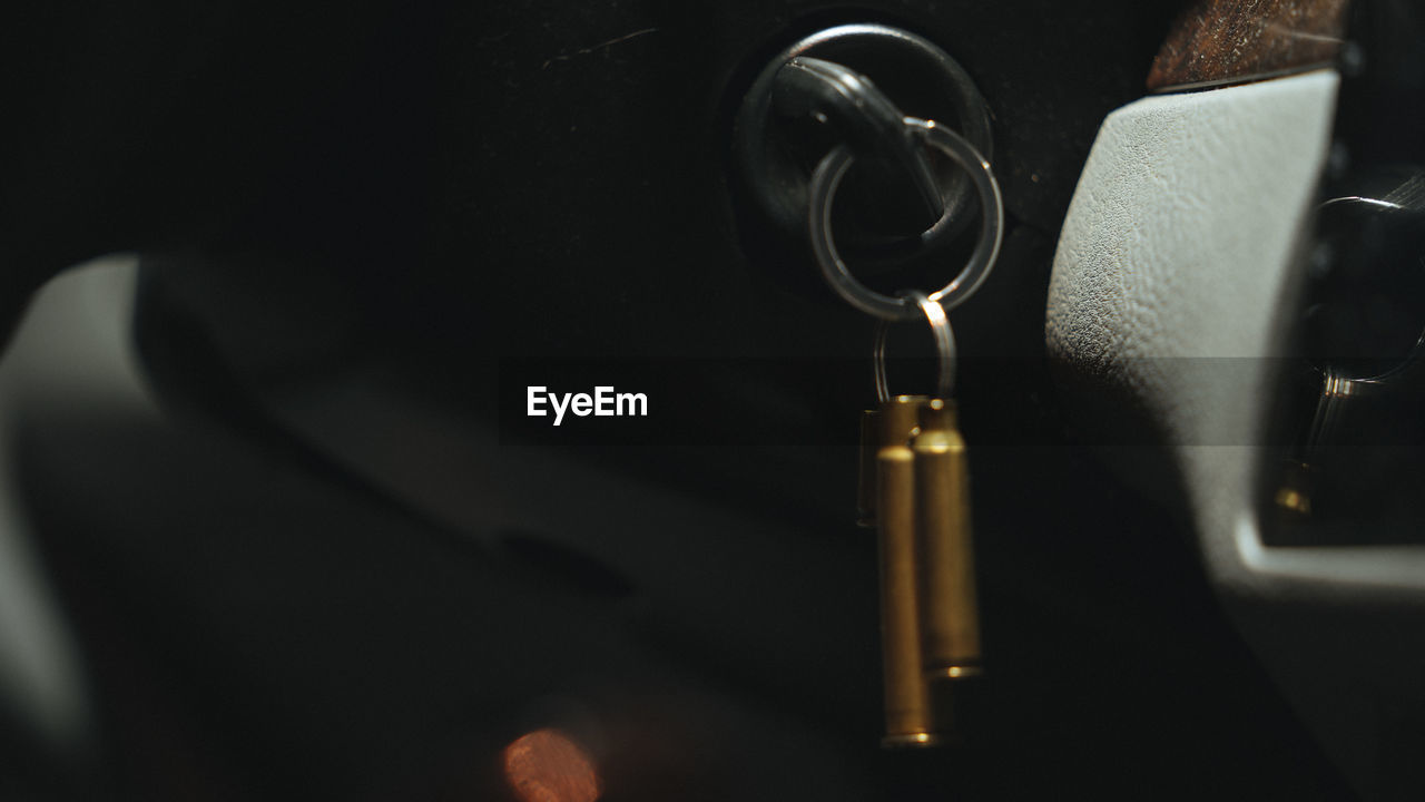 Car keychain made of bullet shells