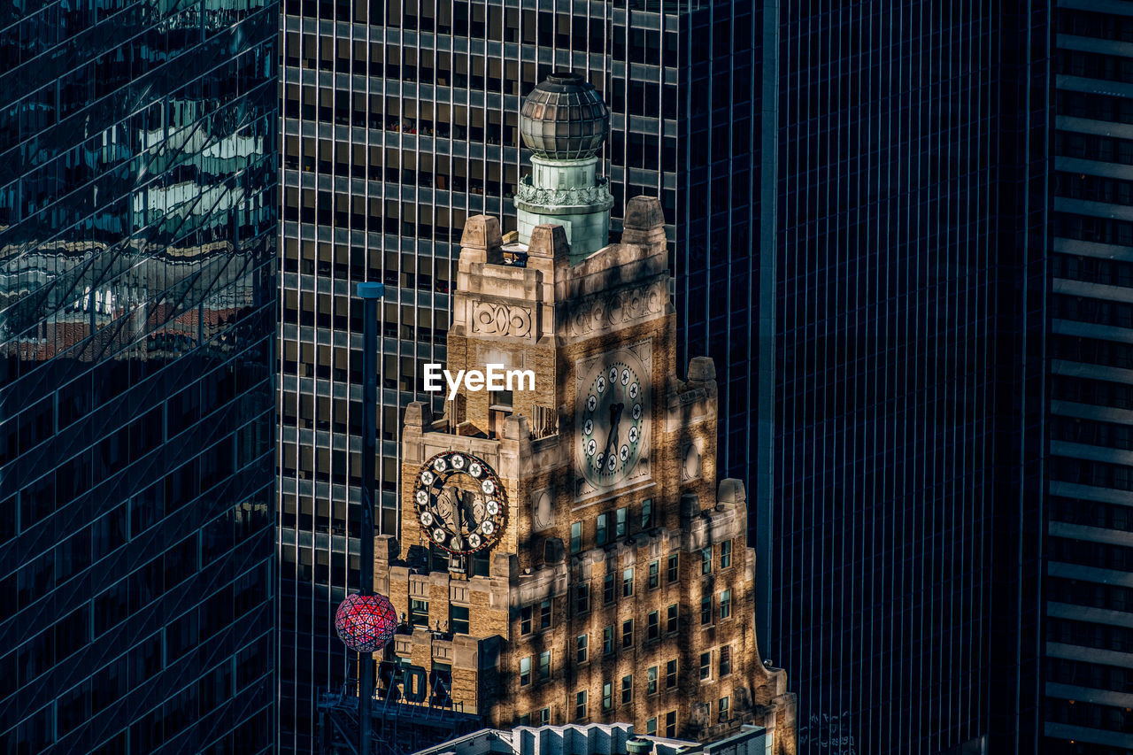 Bird-eye angle view of modern building