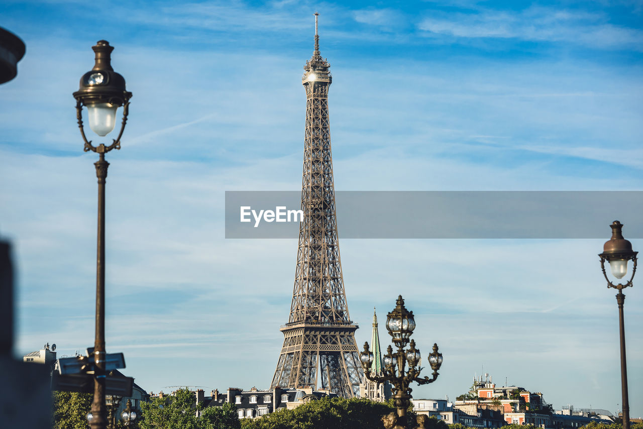 View of eiffel tower against sky