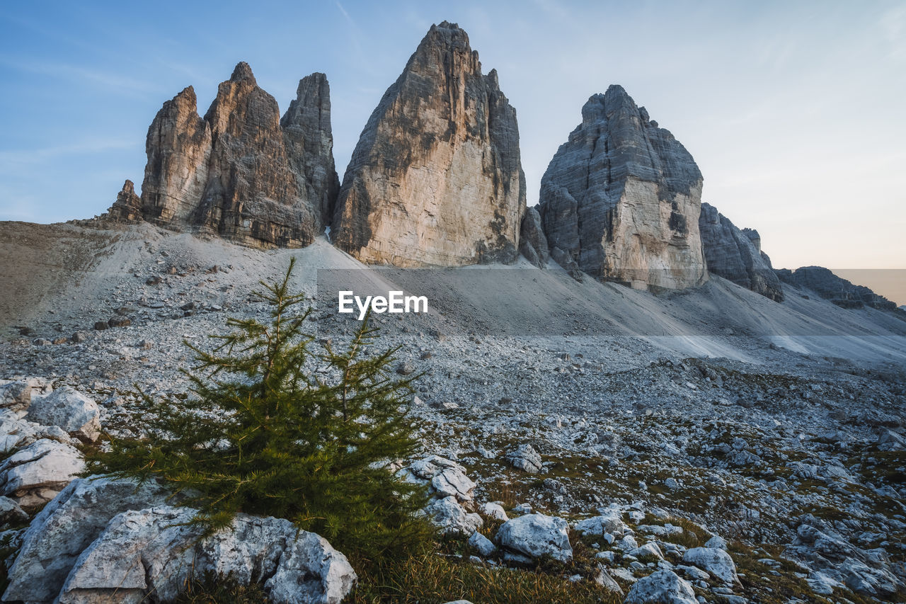 ROCK FORMATIONS AGAINST SKY