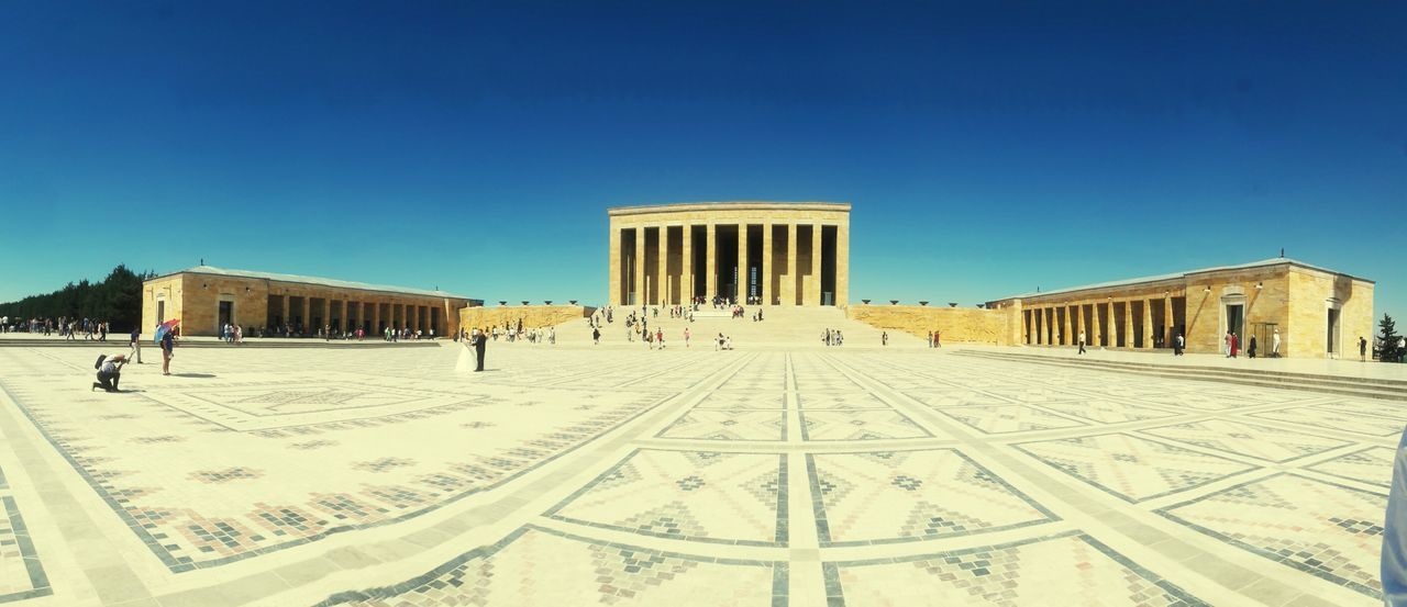 VIEW OF BUILT STRUCTURE AGAINST BLUE SKY