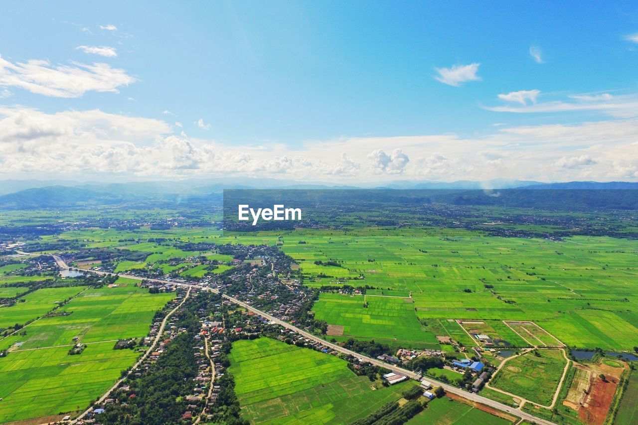 Aerial view of field