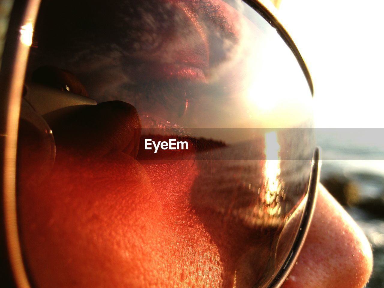 Close-up of woman wearing sunglasses