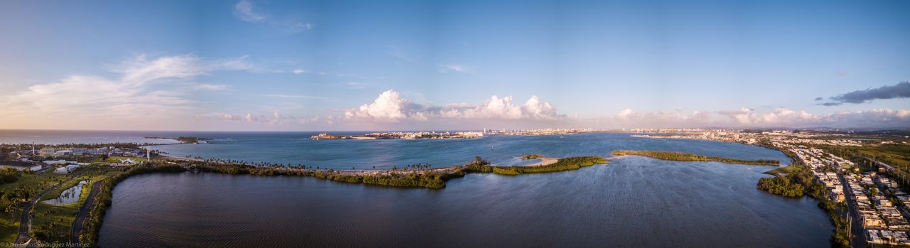 Panoramic view of sea against sky