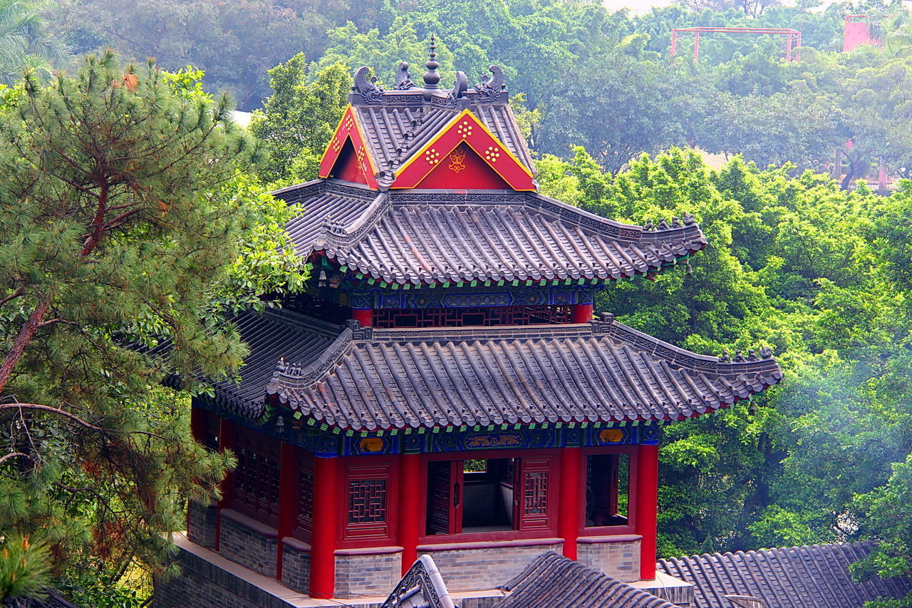 Exterior of temple against sky