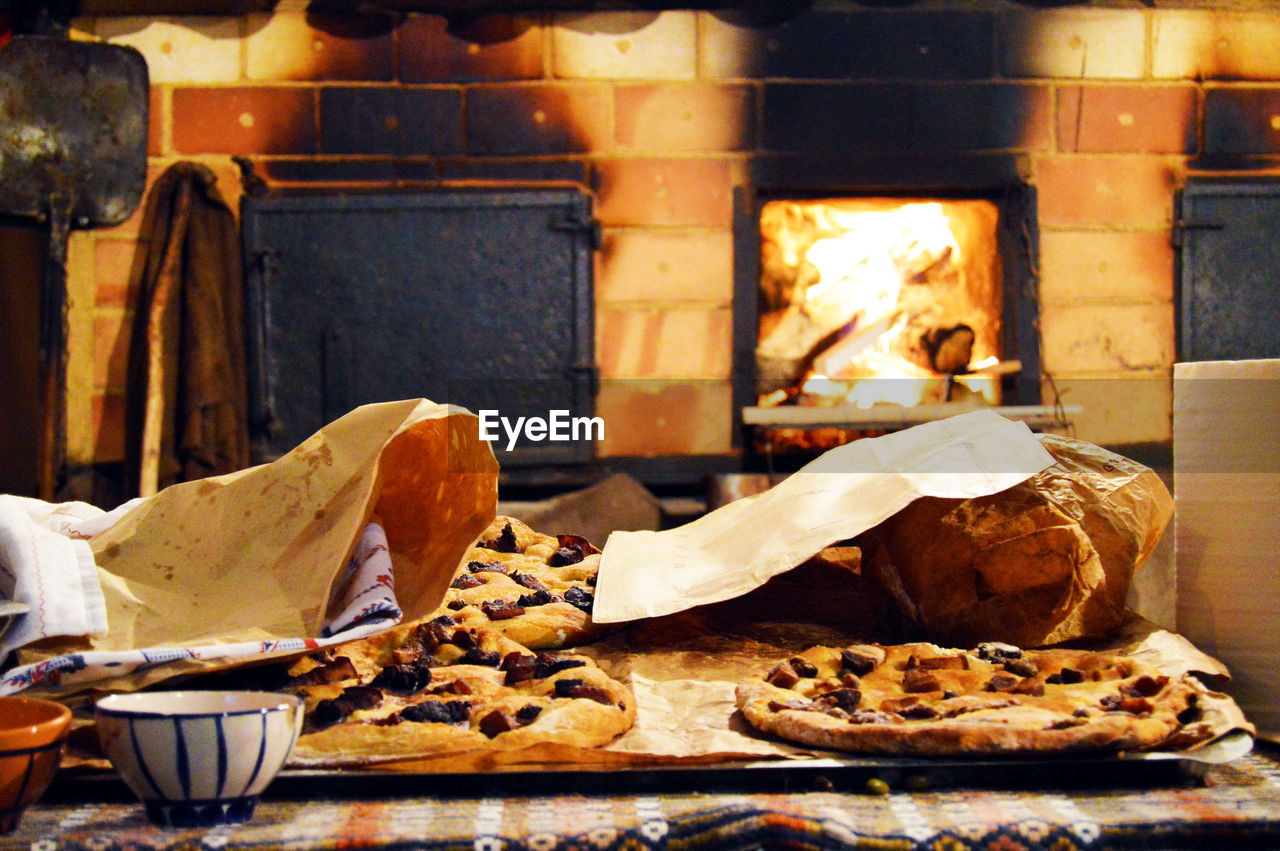 Close-up of food on table at bakery