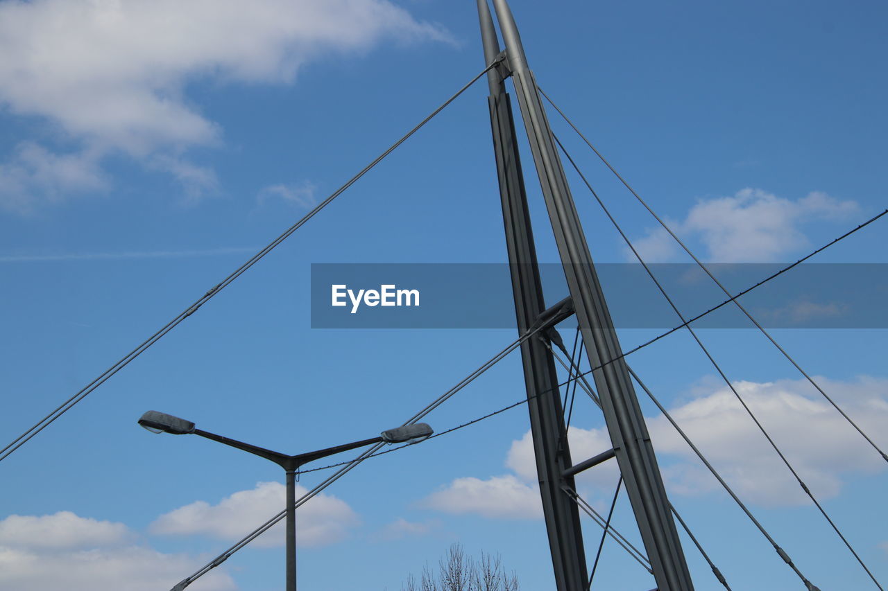 Low angle view of bridge against sky