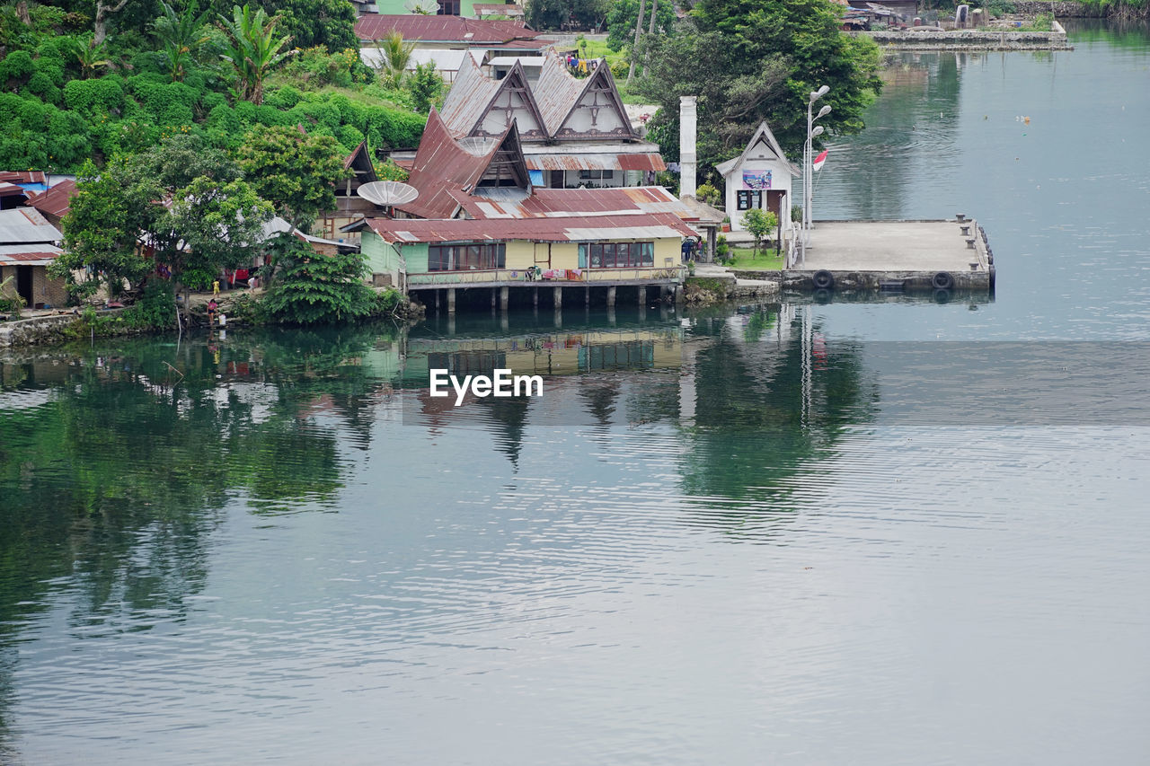 Sumatra  Toba Lake Architecture Beauty In Nature Building Exterior Built Structure Day Lake Nature No People Outdoors Reflection Tree Water Waterfront