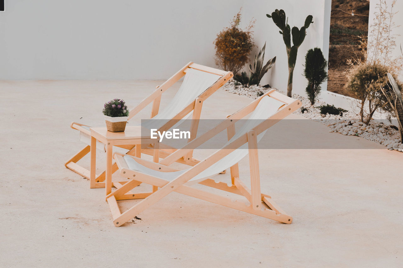 wood, furniture, chair, seat, nature, plant, no people, tree, land, table, architecture, outdoors, day, relaxation