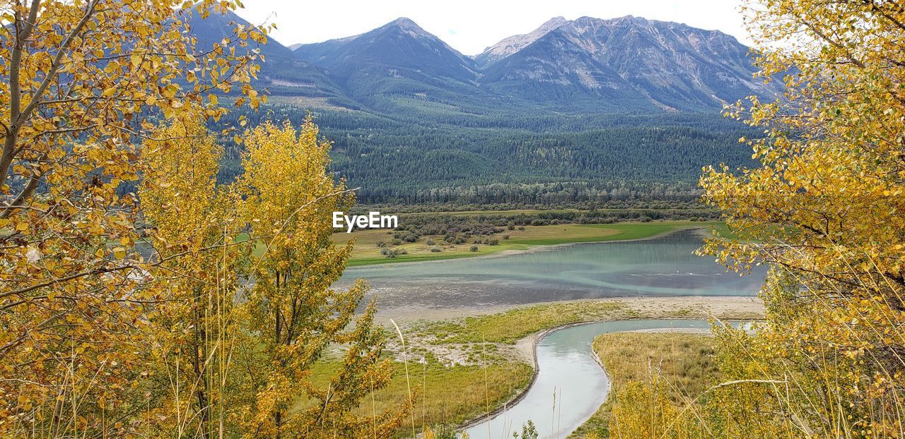 Scenic view of lake during autumn