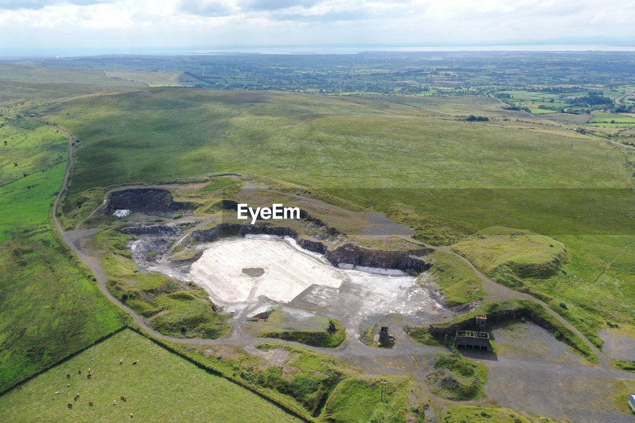 AERIAL VIEW OF RURAL LANDSCAPE AND LAND