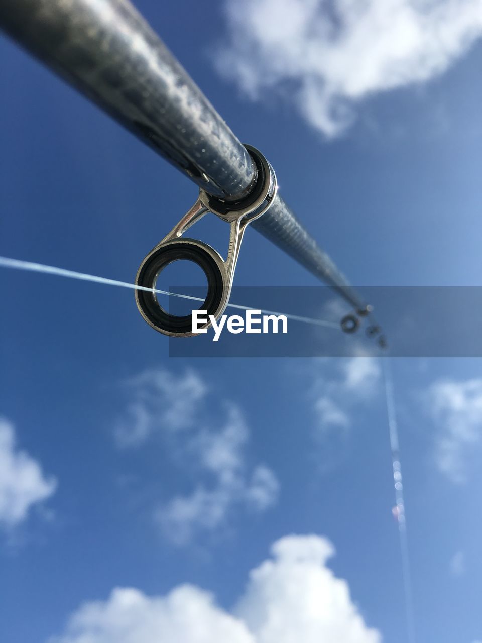 Low angle view of metallic structure against sky