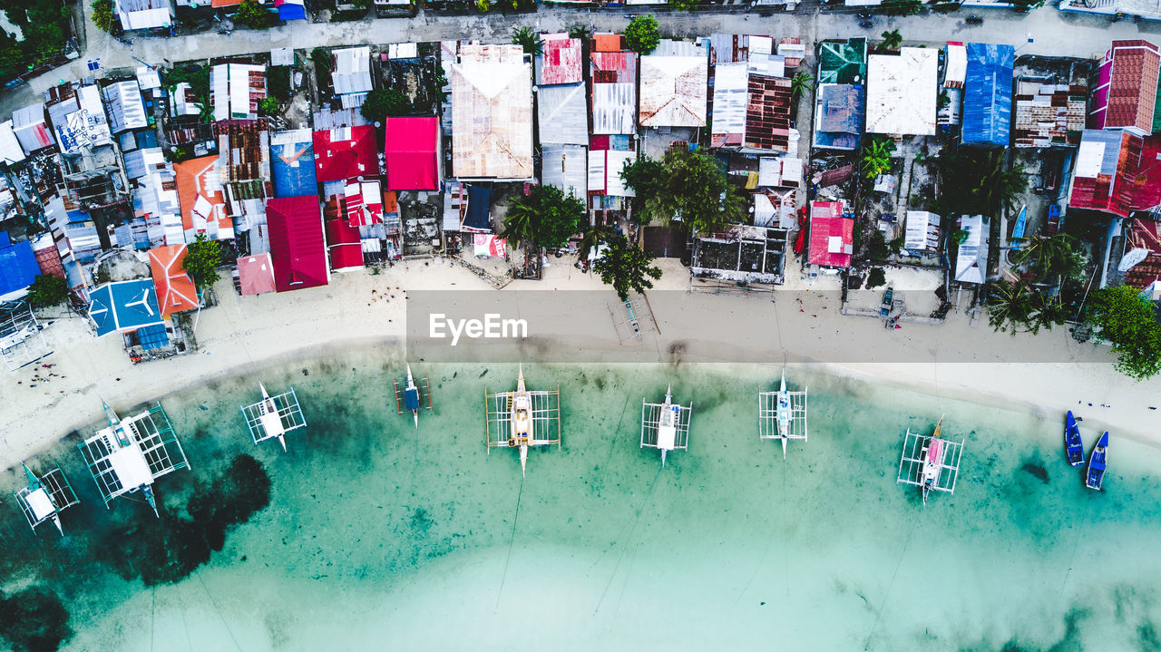 Aerial view of seashore