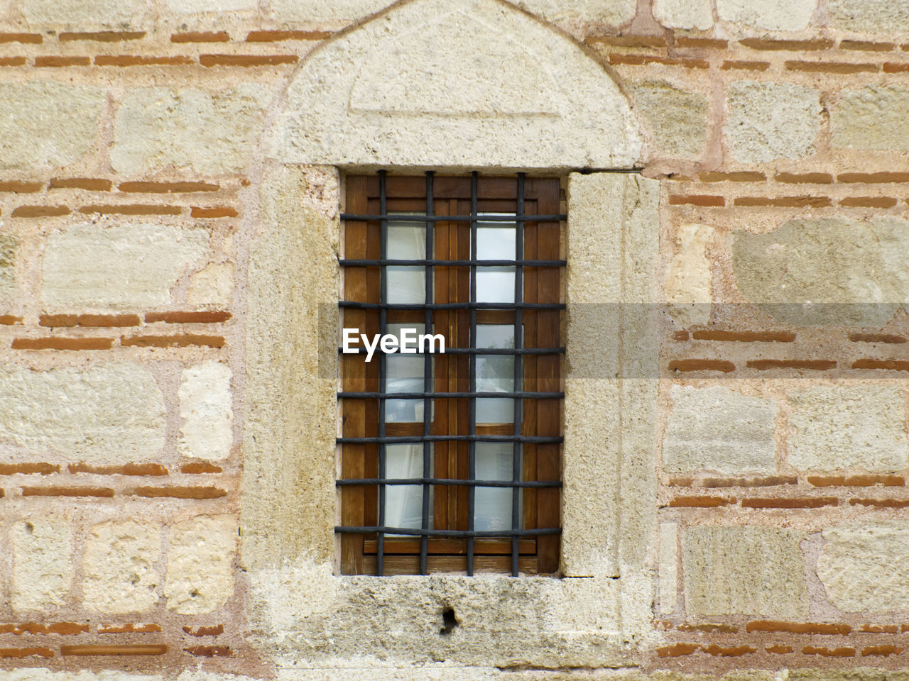 Closed window of building