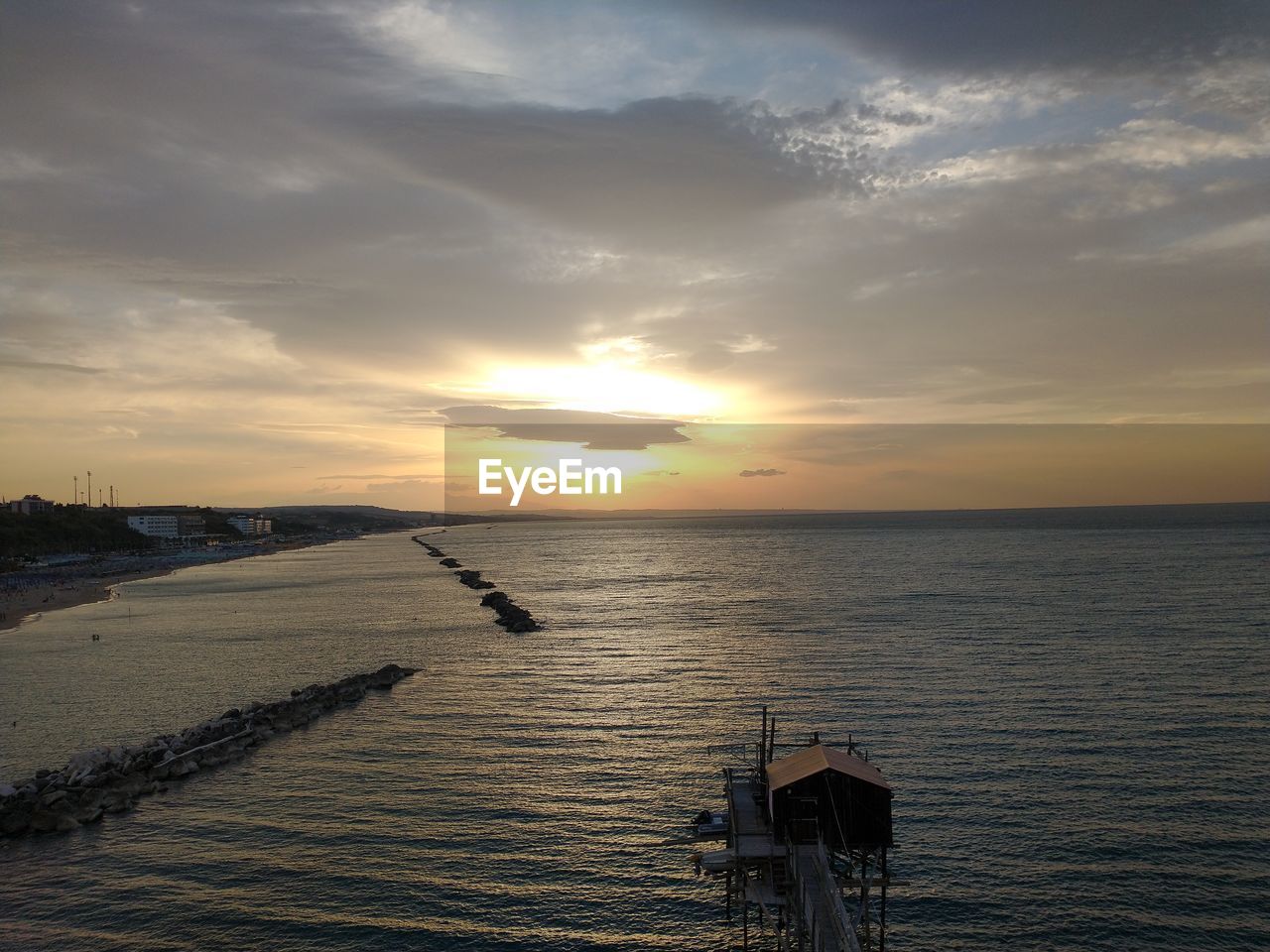 SCENIC VIEW OF SEA DURING SUNSET