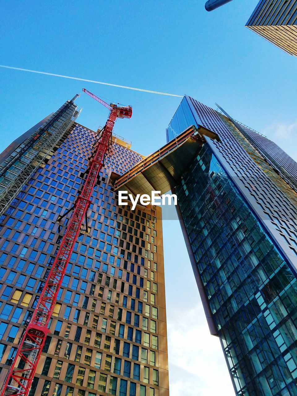 Low angle view of modern building against sky