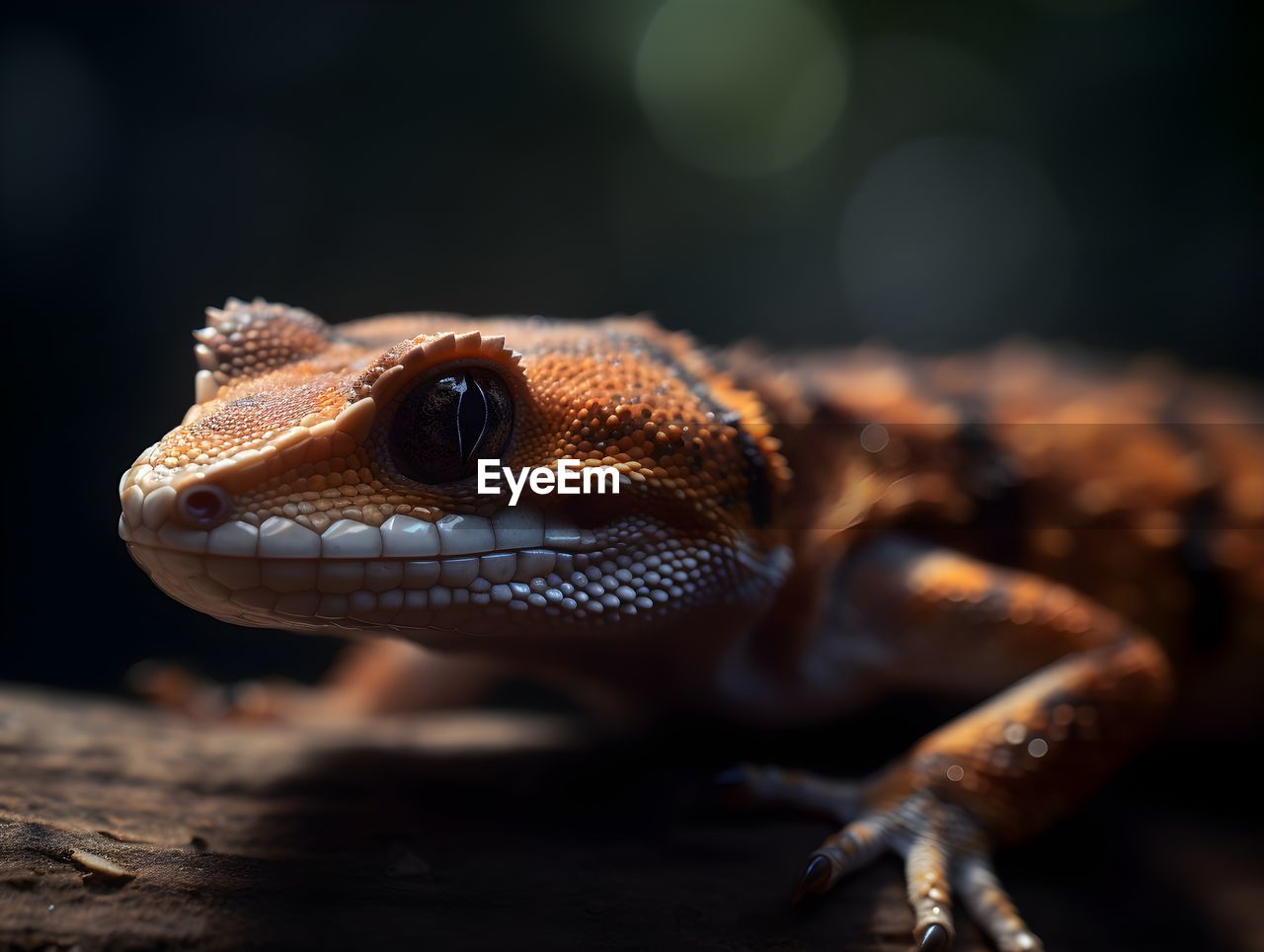 close-up of a lizard