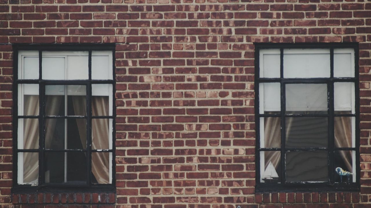 Window on brick wall