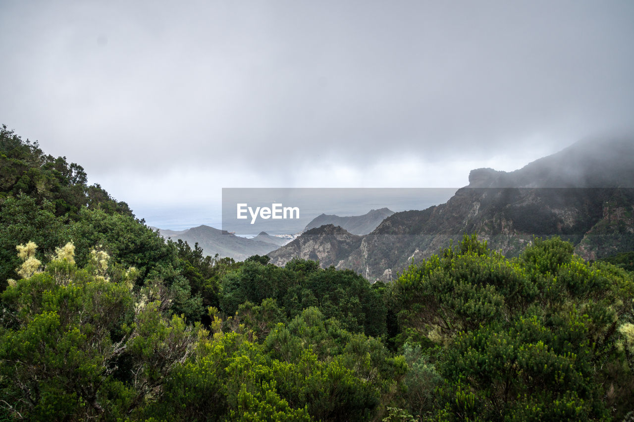 Scenic view of mountains against sky, tenerife