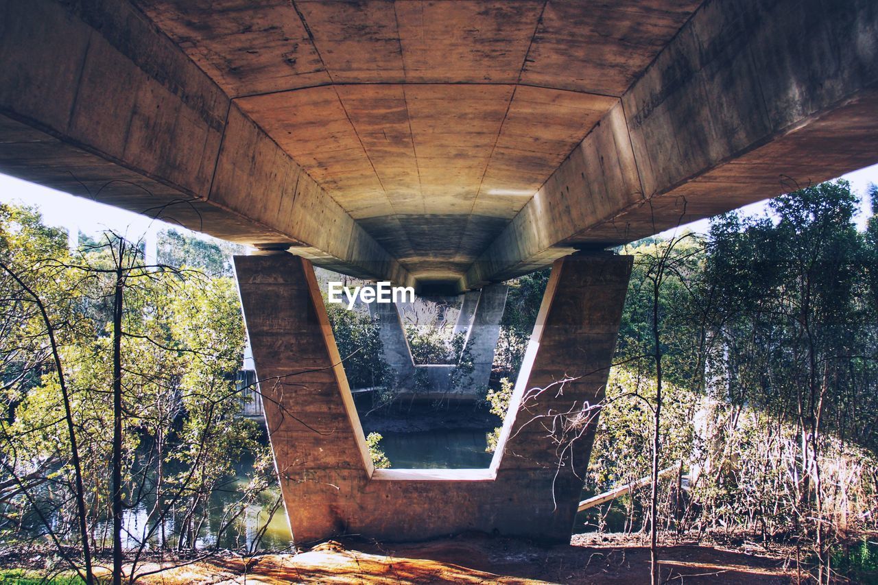 Low angle view of bridge in the tunnel