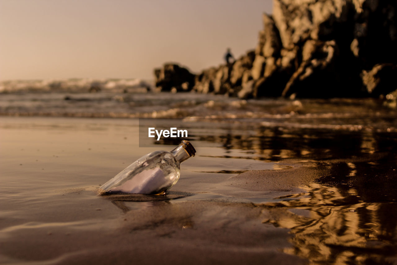 Bottle on beach