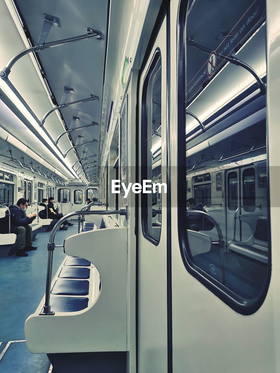 VIEW OF TRAIN IN EMPTY SEATS