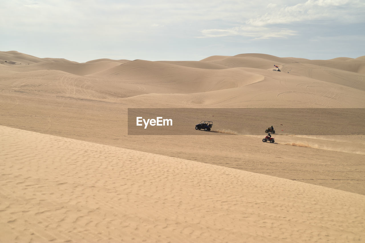 Vehicle moving on desert