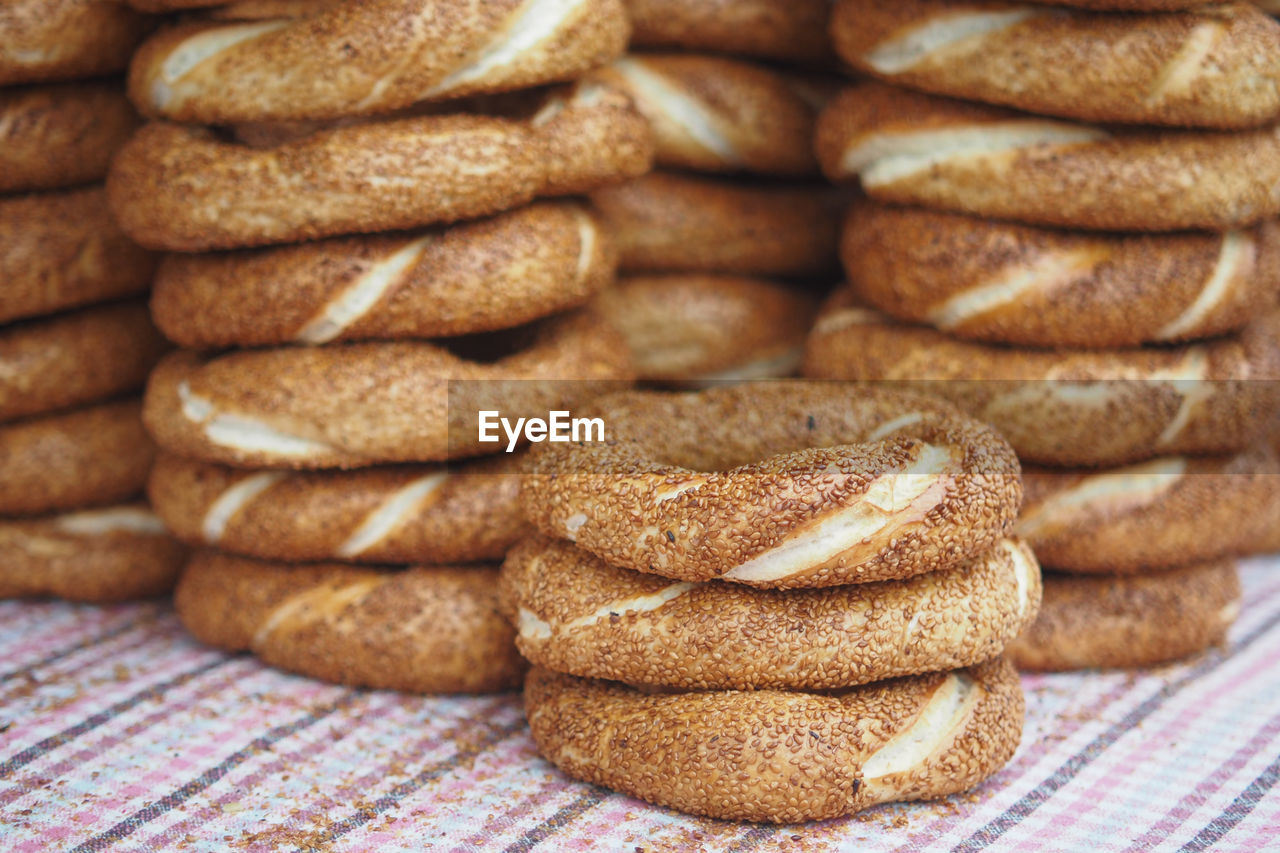 close-up of bread on table