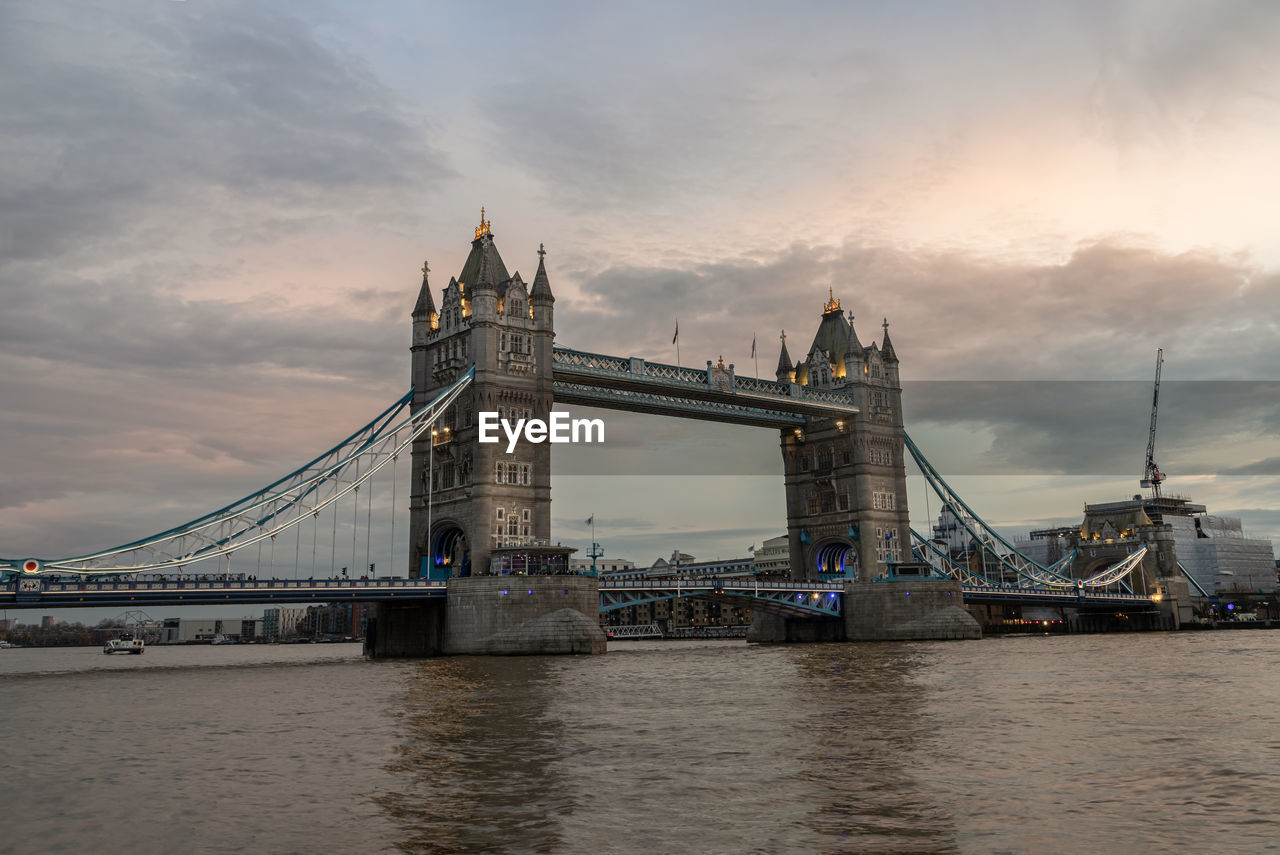 suspension bridge over river