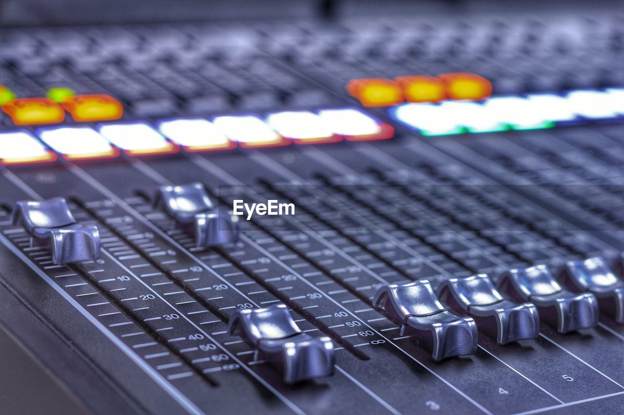 Full frame shot of sound mixer