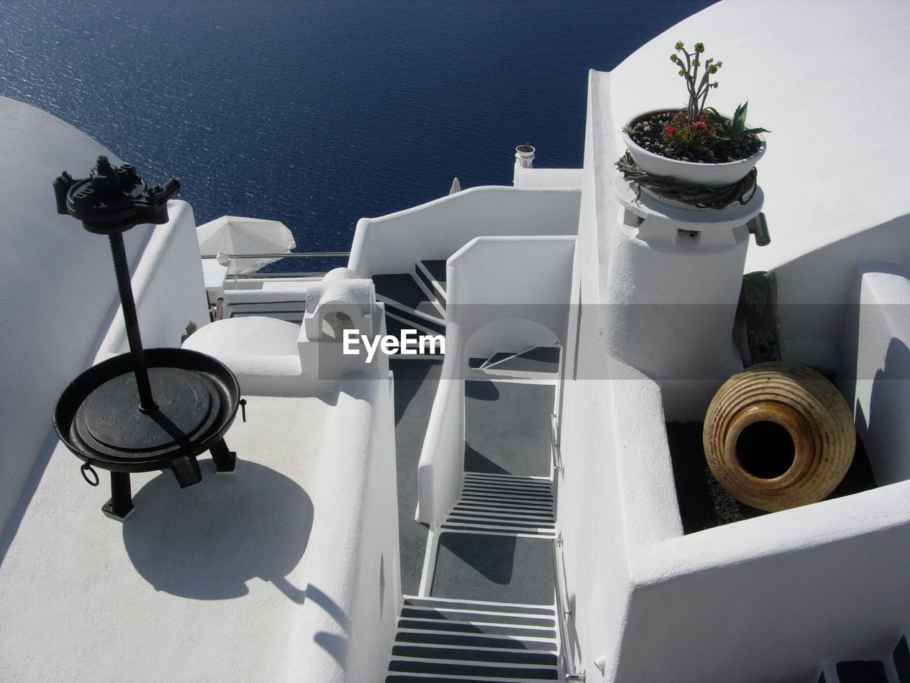 High angle view of roof of building