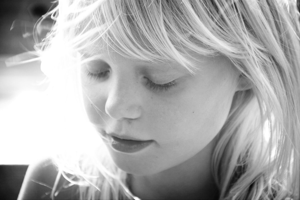 Close-up of girl outdoors