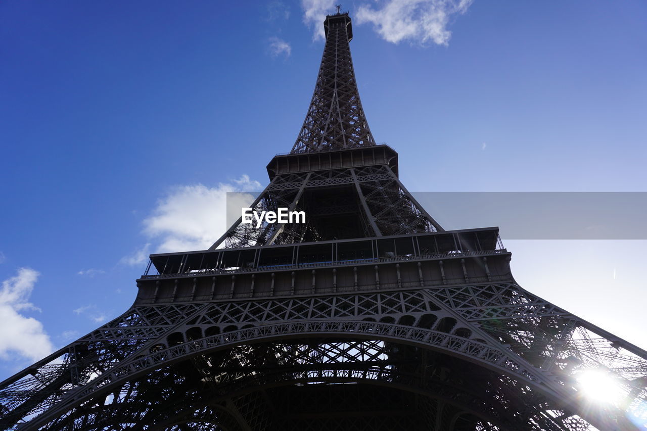 Low angle view of eiffel tower