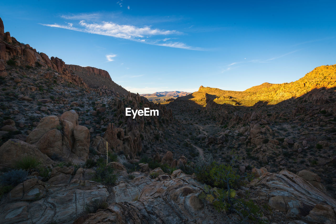 Scenic view of mountains against sky in big bend national park - texas