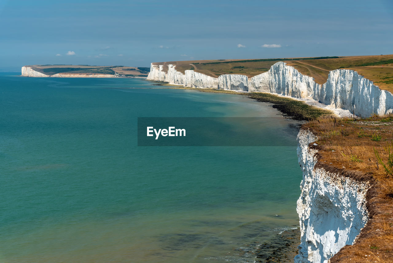 The seven sisters chalk cliff at the south coast of england