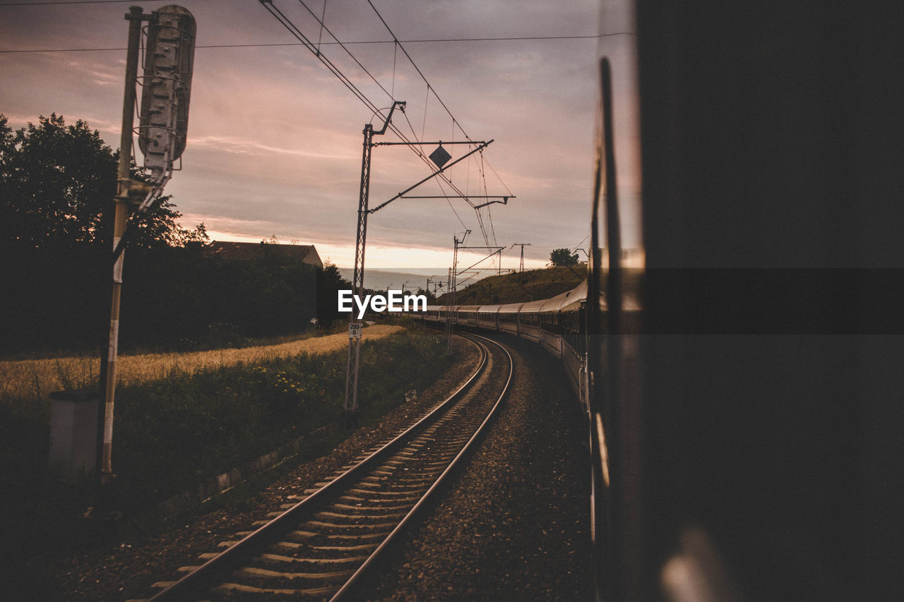 Railroad tracks against sky