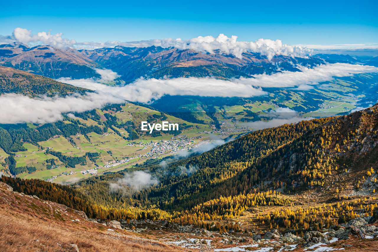 SCENIC VIEW OF SNOWCAPPED MOUNTAINS AGAINST SKY DURING WINTER