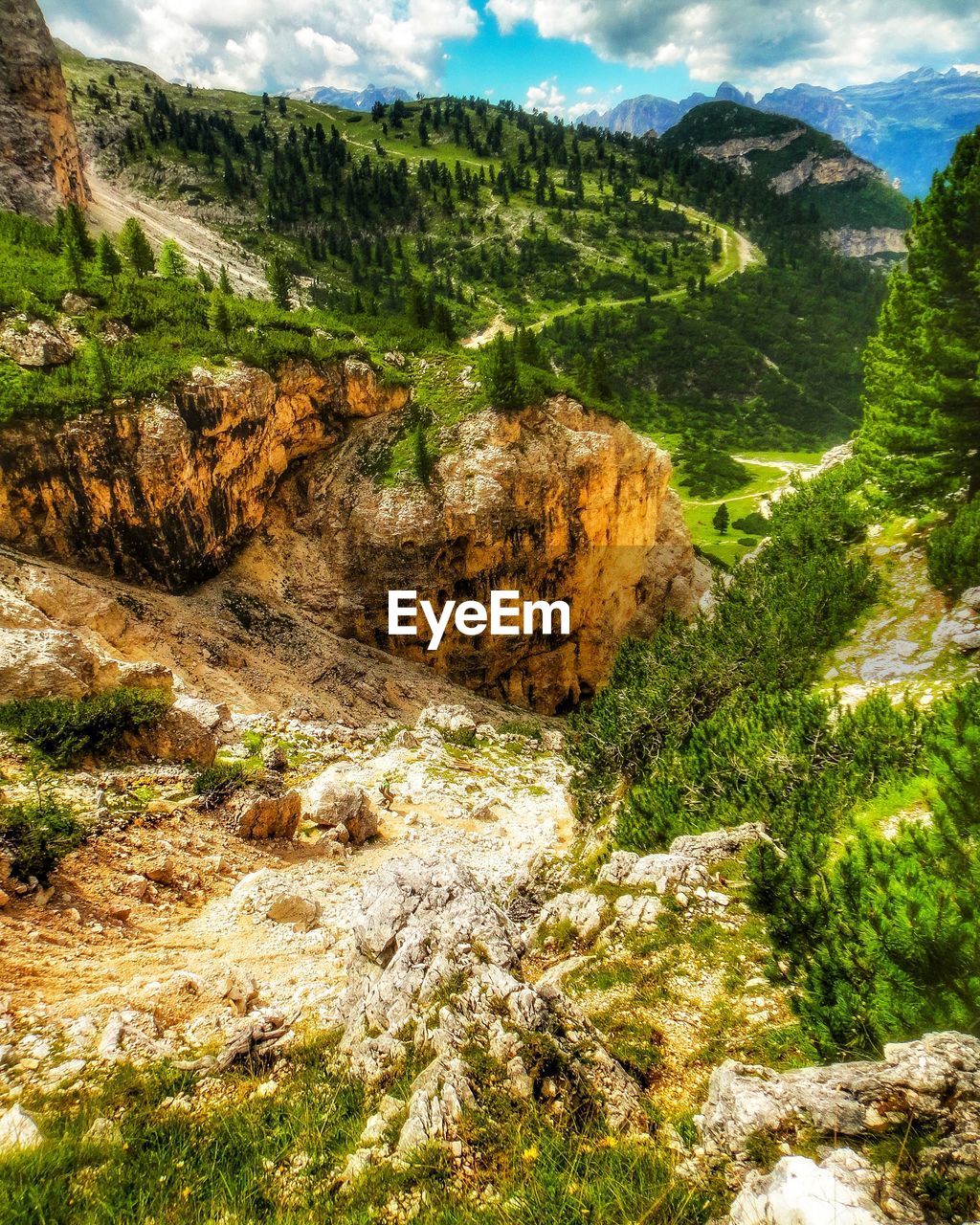 View of rocks on landscape