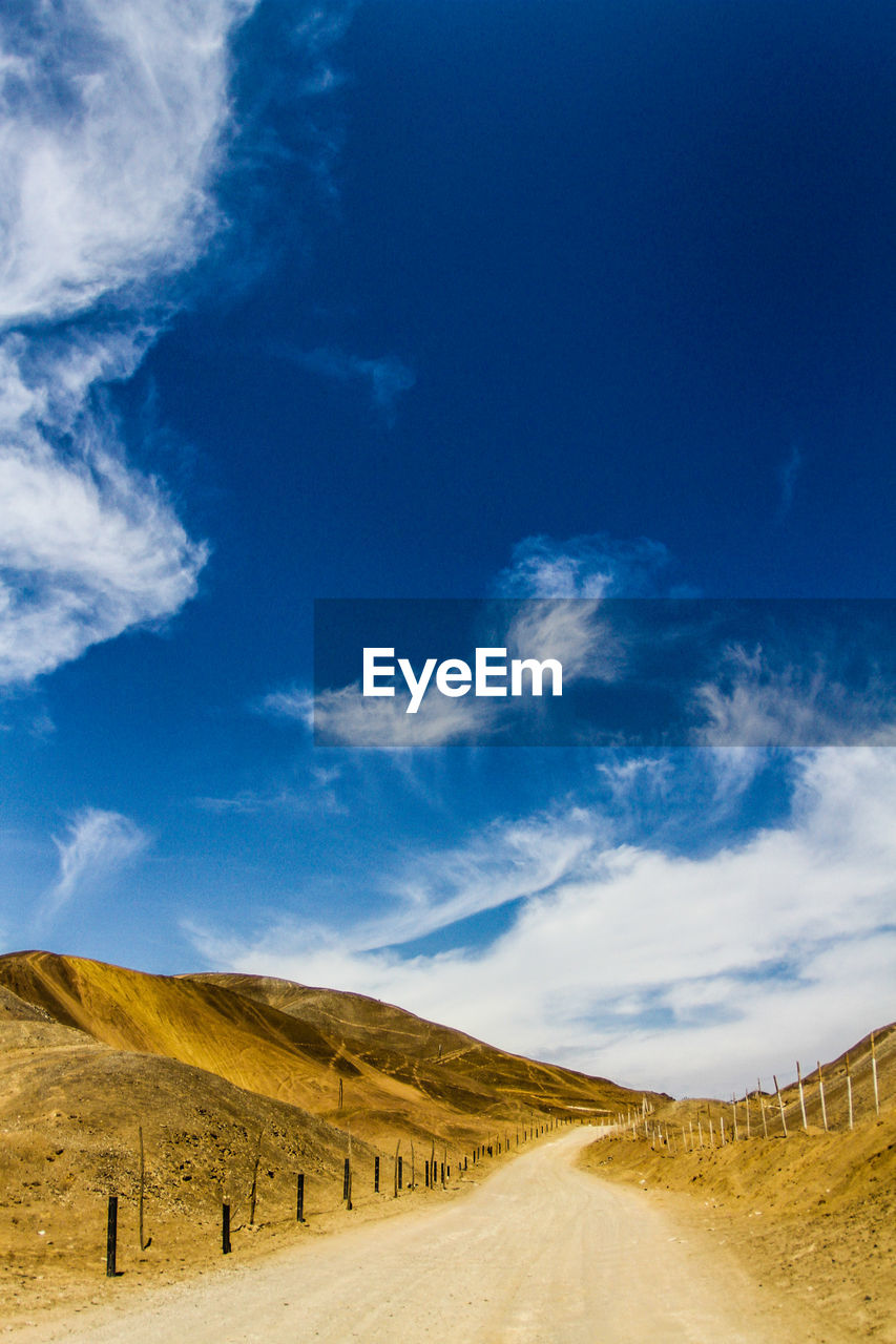 Scenic view of road against sky