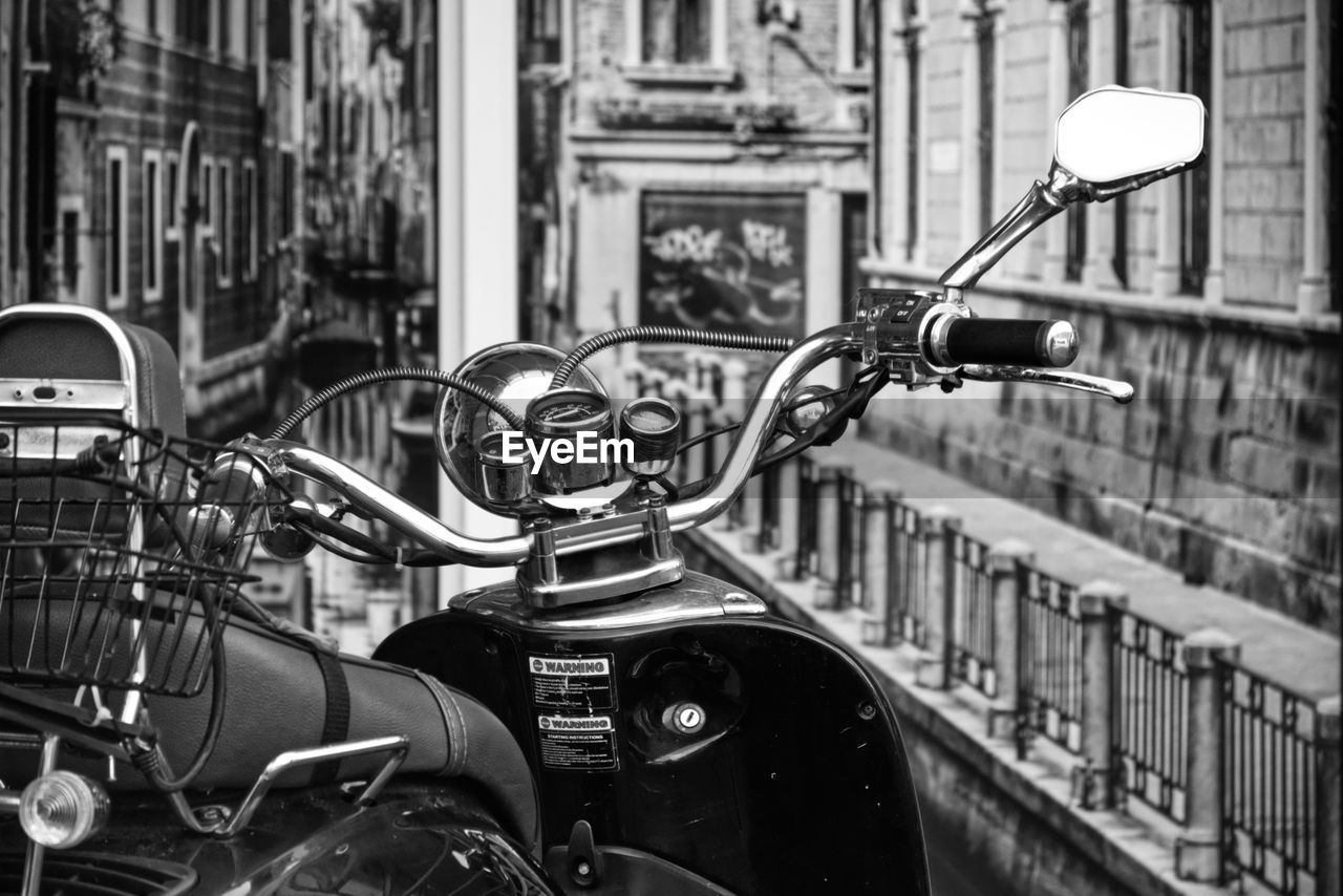 BICYCLES PARKED ON STREET