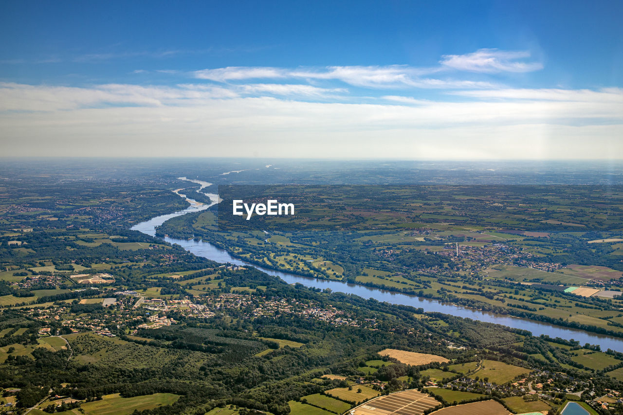 AERIAL VIEW OF AGRICULTURAL LANDSCAPE