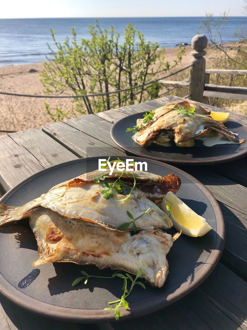 FOOD ON TABLE IN SEA