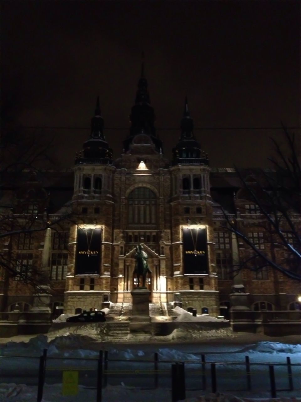 VIEW OF CHURCH AT NIGHT