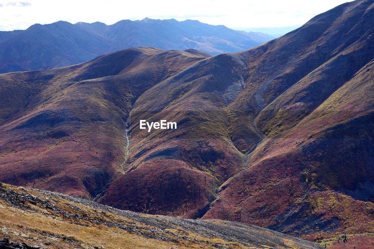 Close-up of mountain range