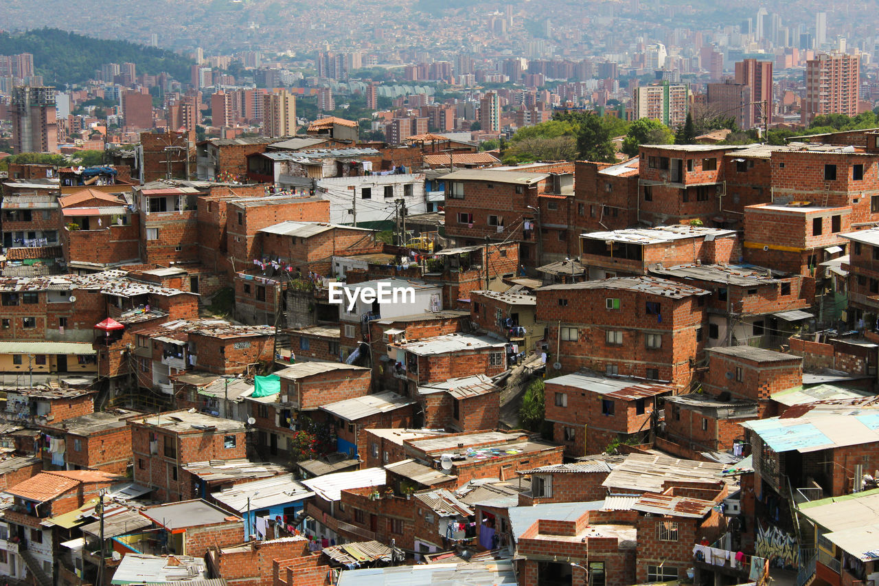 High angle view of cityscape