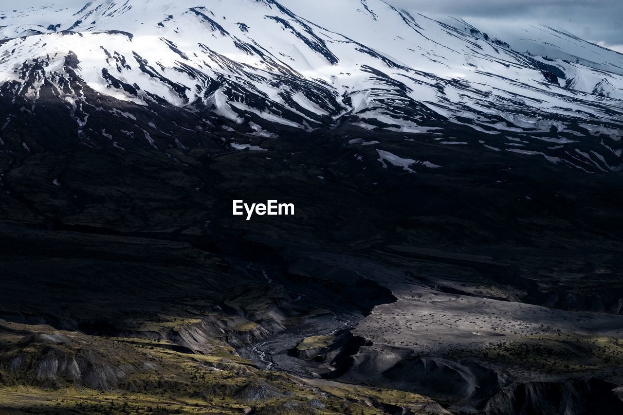 Scenic view of snowcapped mountains