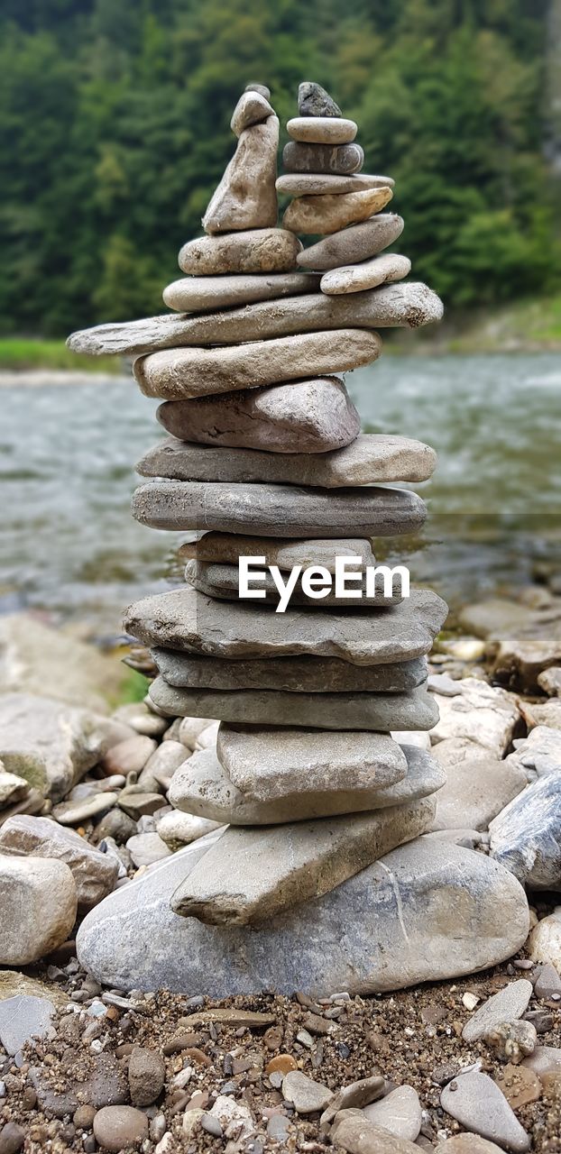 Stack of stones in river