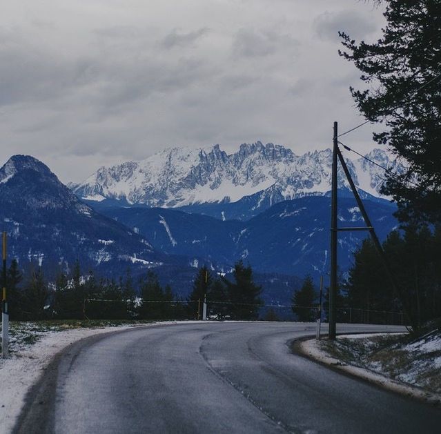 SNOW COVERED MOUNTAIN RANGE