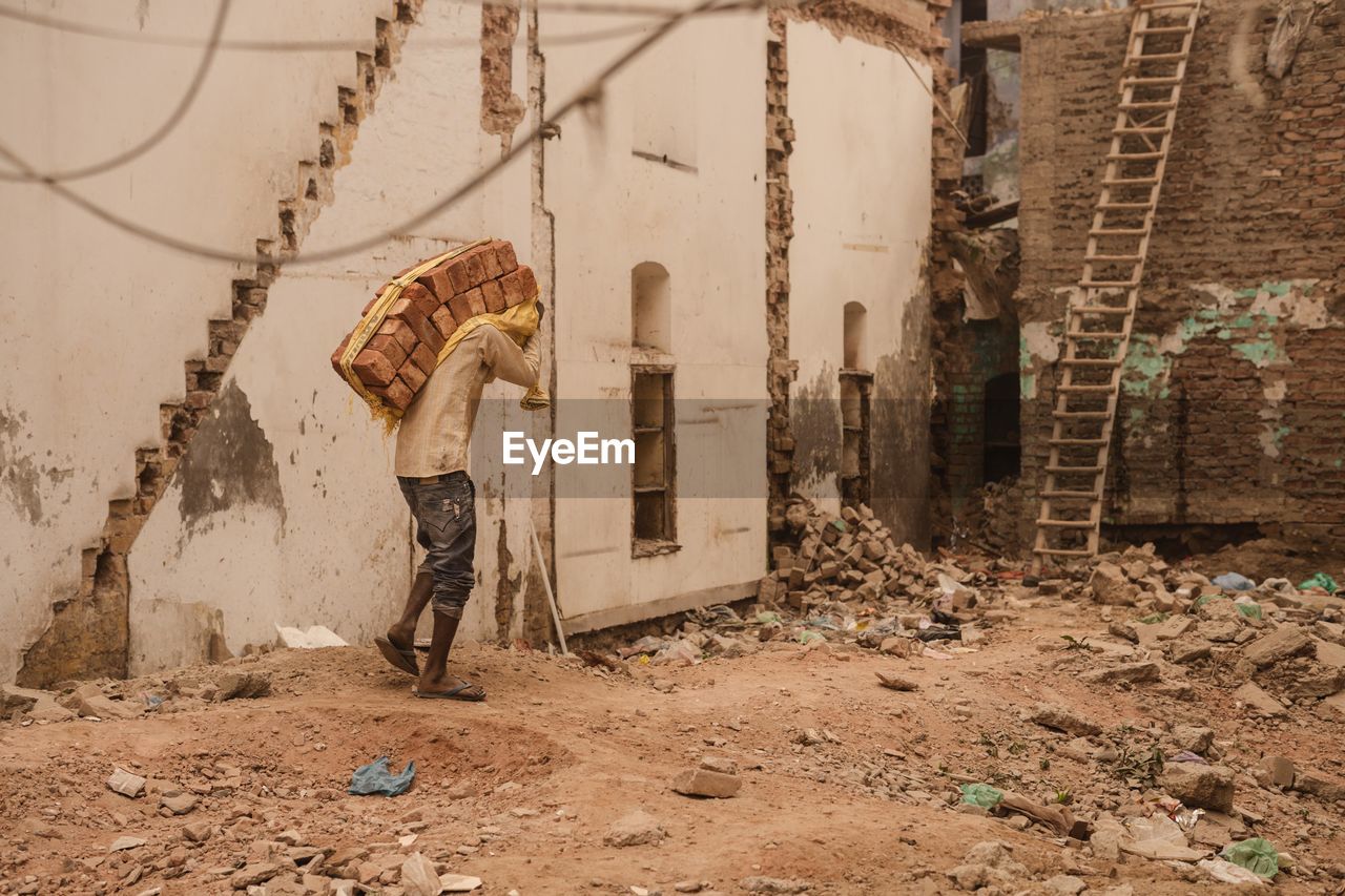 Man working at construction site