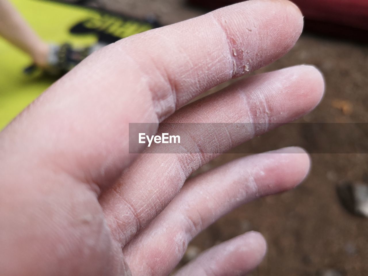 Close-up of dirty hand